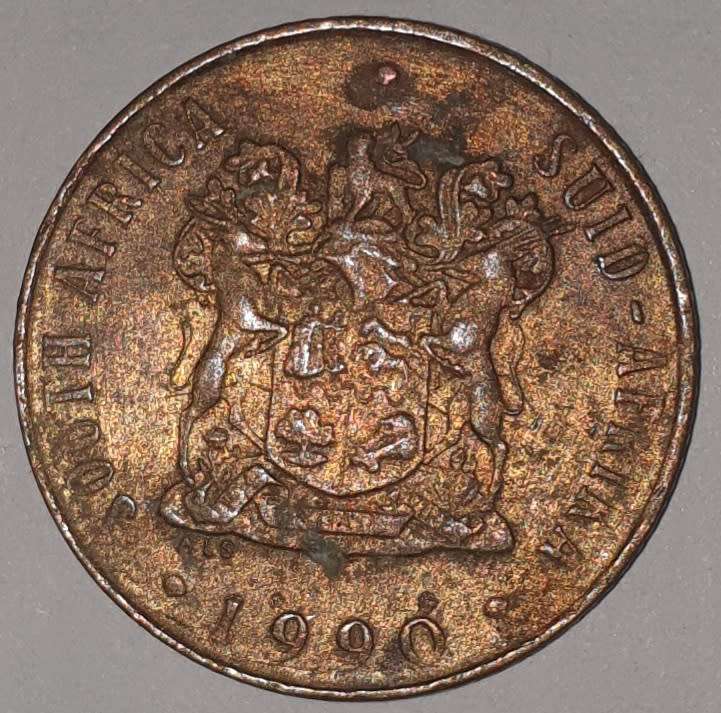 1990 - 2 CENT COIN (TWO CENT COIN) - RSA - BRONZE - KM#83 - BILINGUAL LEGEND - WILDEBEEST